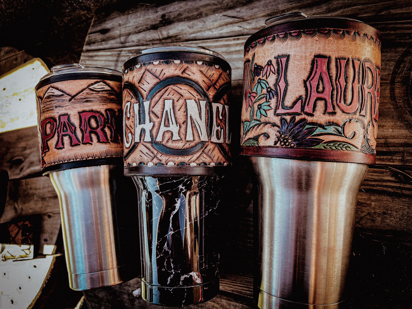Custom Leather Cup Cuffs