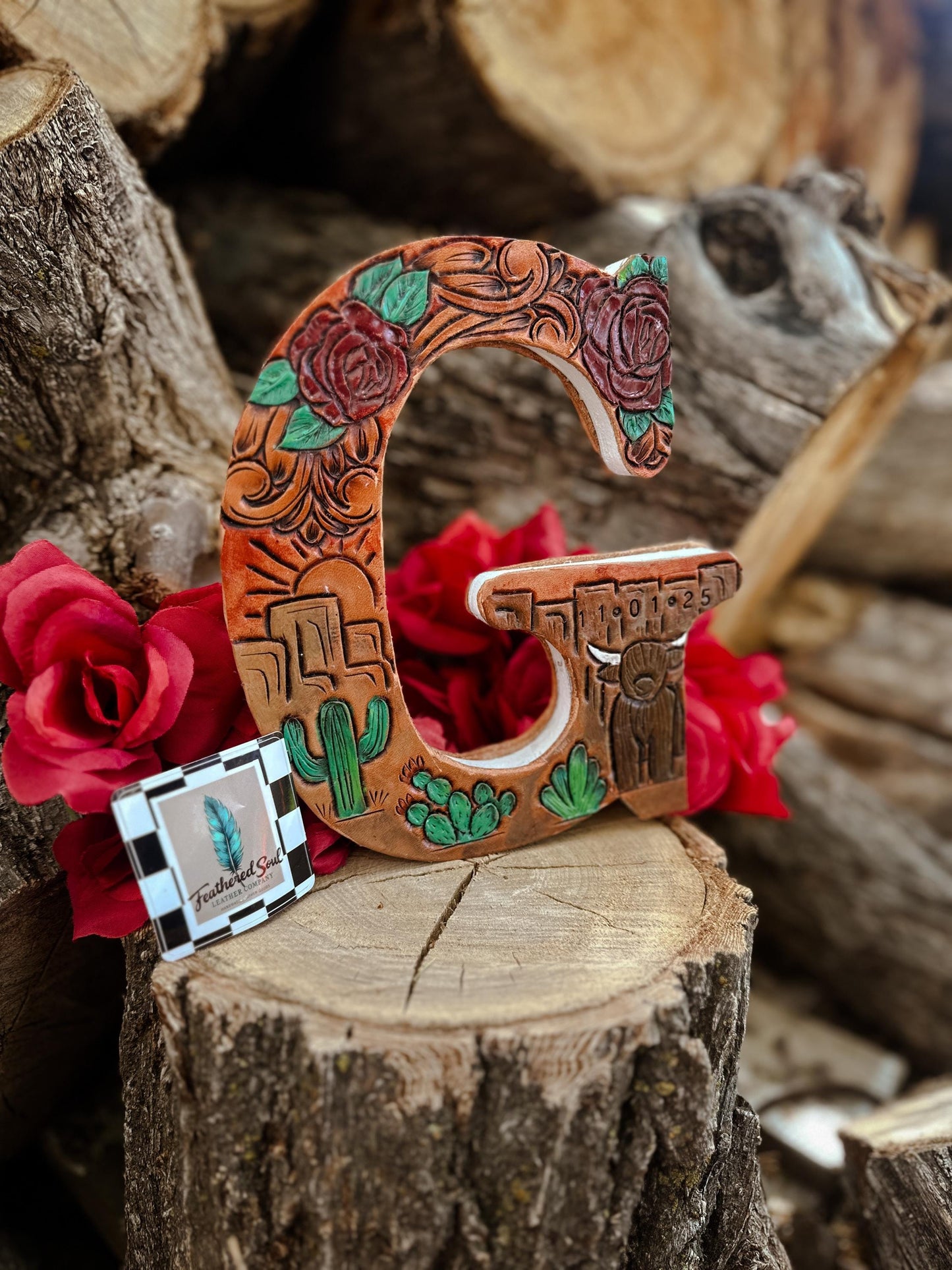 Custome Leather Cake Topper