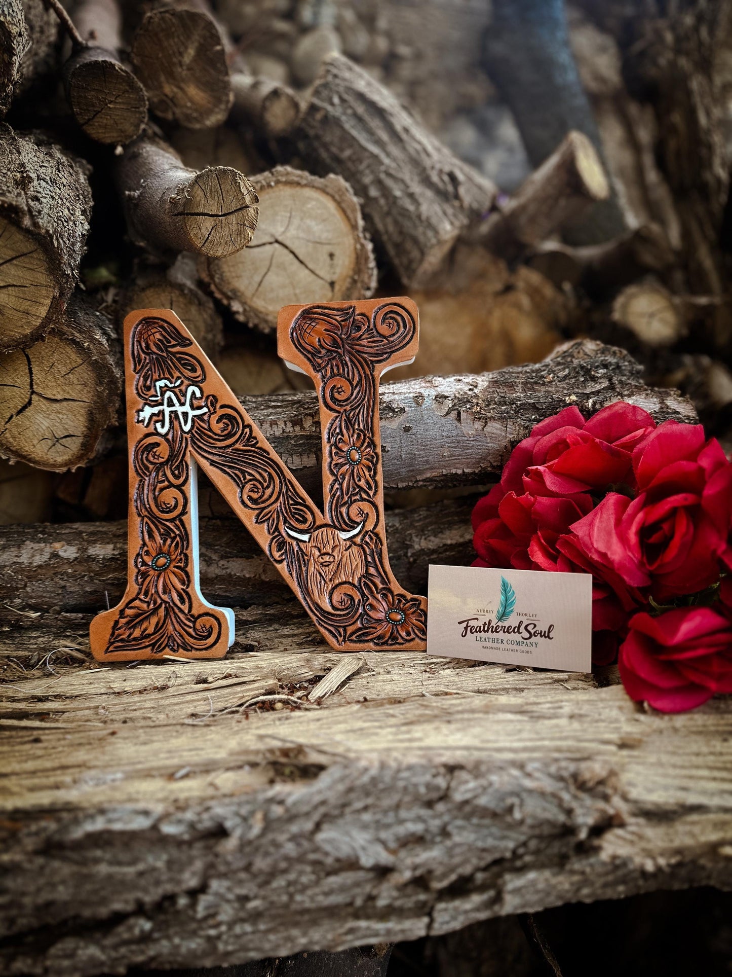 Custome Leather Cake Topper