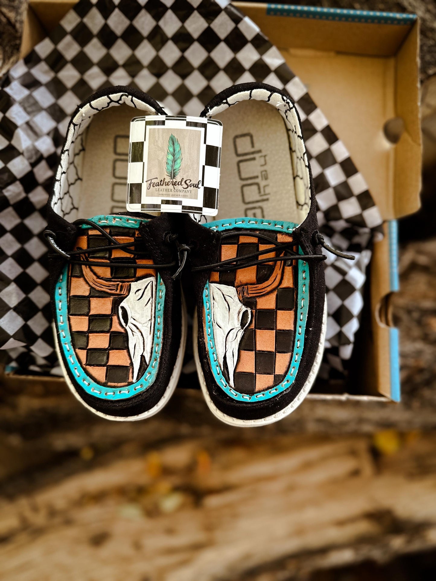Western Hand Tooled Leather-  Kids 12k Wendy Heydudes
